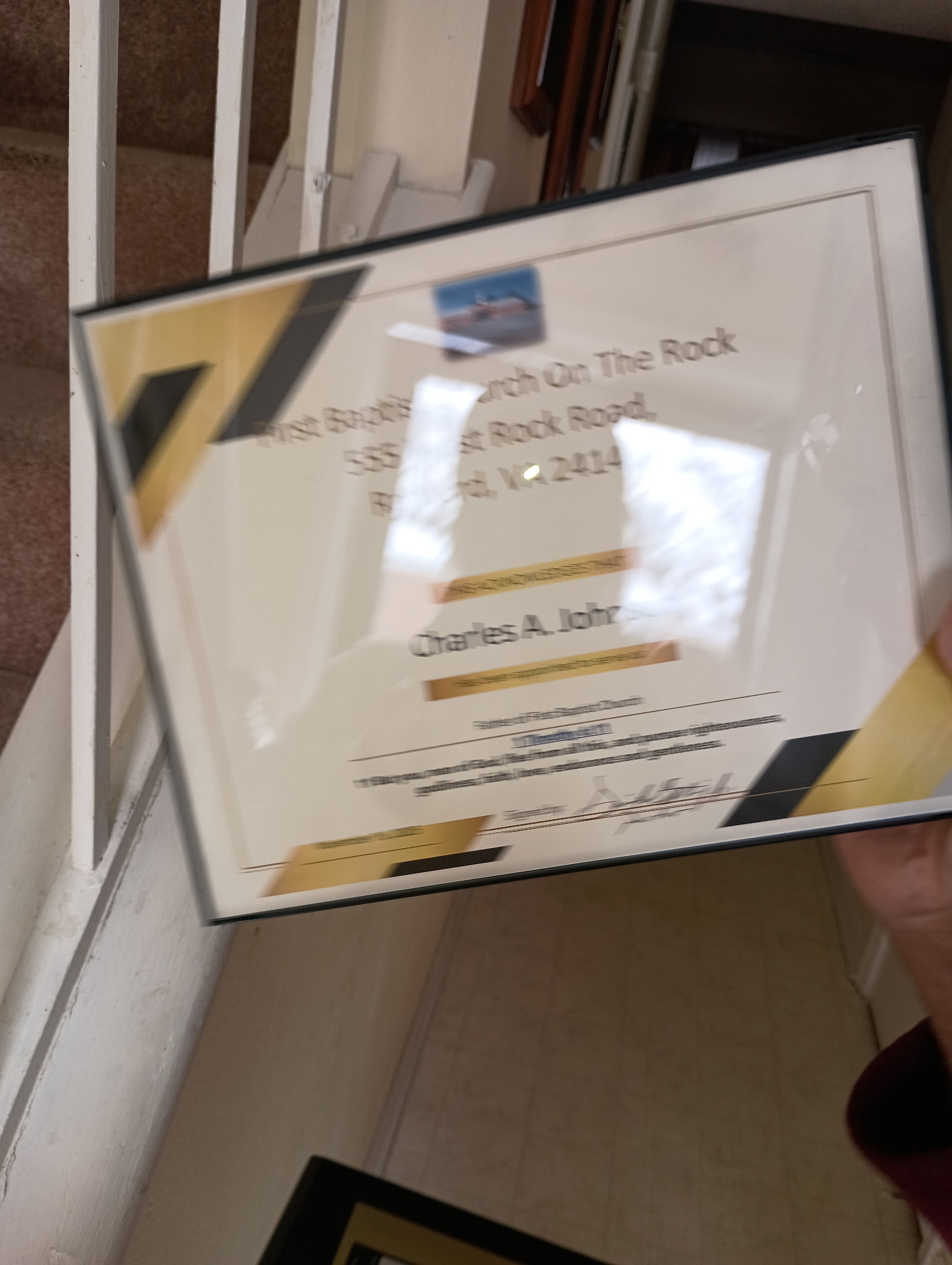 First Baptist Church on the Rock Award