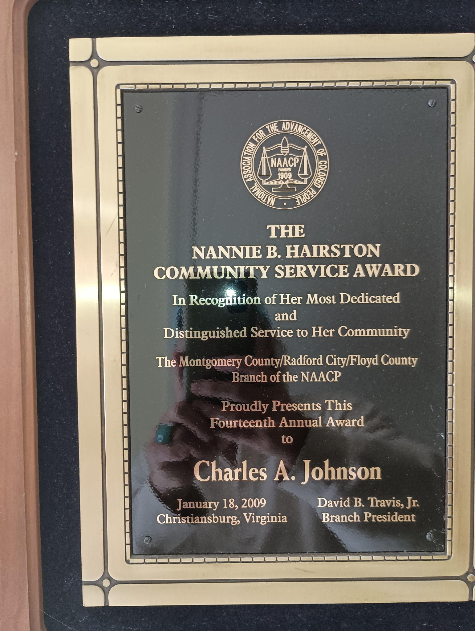 Nannie B. Hairston Community Service Award