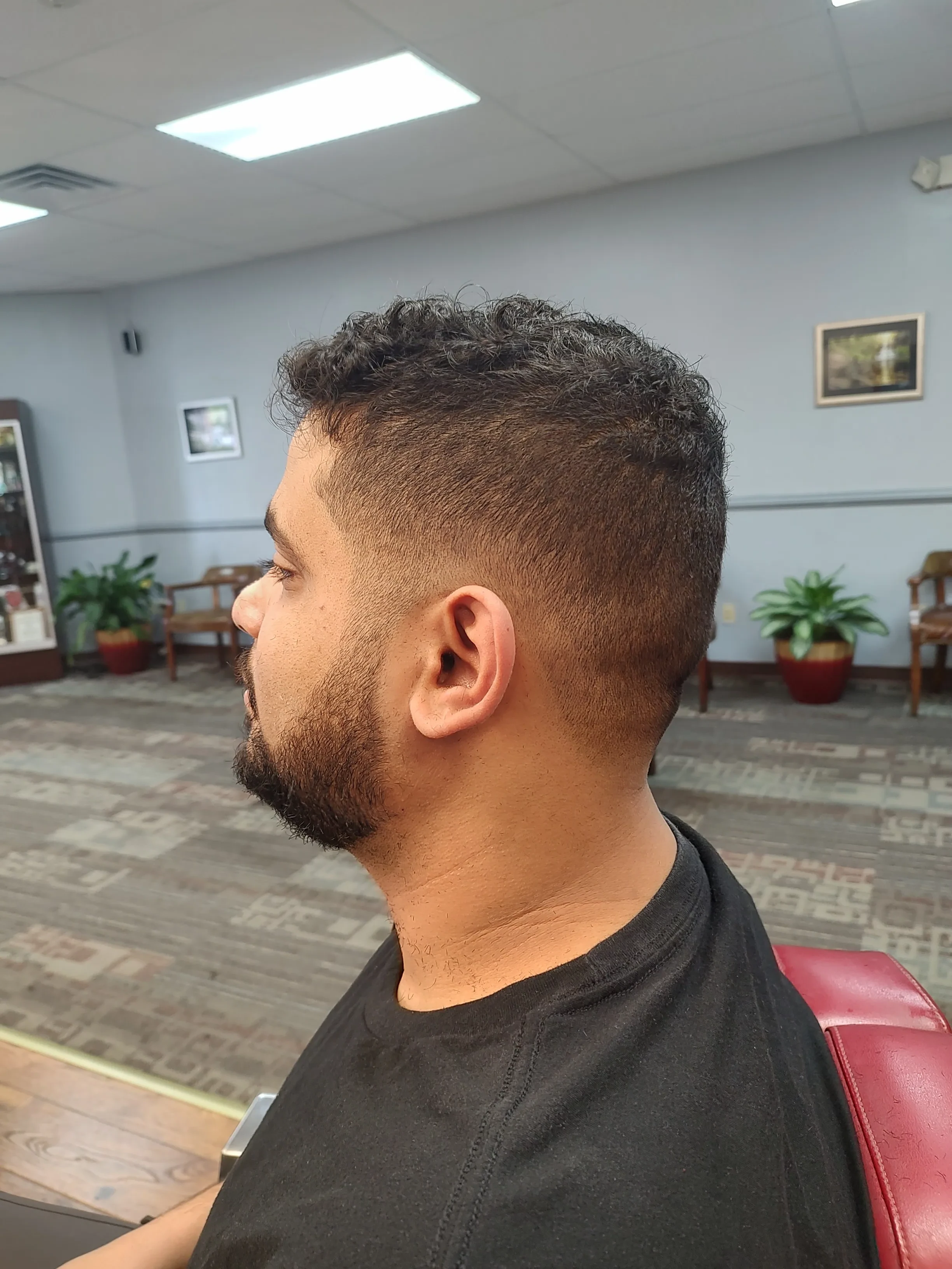 Curly hair fade